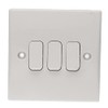 kenable 3 Gang 2 Way 10A Triple Light Switch Rounded