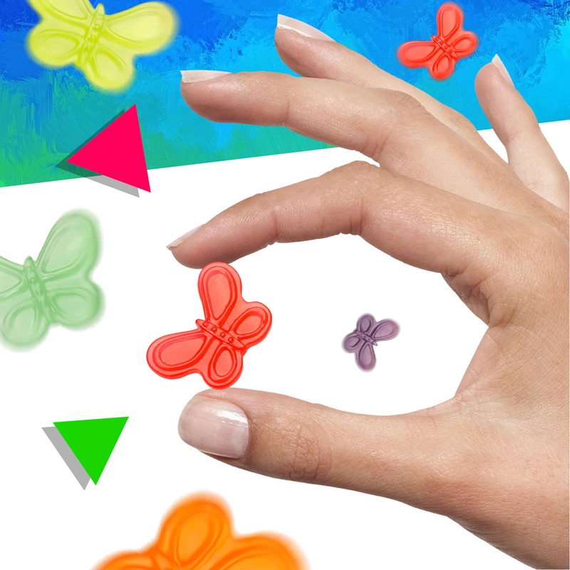Mini Gummy Butterflies Candy, Assorted Fruit Flavored (1 Pound Bag)