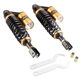 GZYF Motorcycle Shock Absorbers, Pair 340mm Rear Air Suspension Replacement Universal for Motorbike for Honda for Kawasaki ATV Go Kart Scooter, U Shape