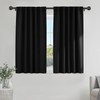PONY DANCE Black Kitchen Blackout Curtains Over Sink, Short Curtains