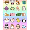 100 Pcs Animal Stickers for Kids, Cute Water Bottle Stickers
