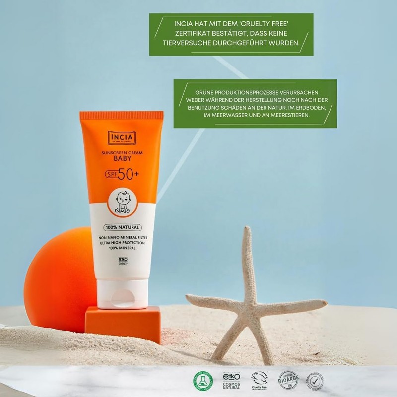 INCIA Natural Sun Protection for Babies and Children - SPF