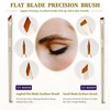 6Pcs Eyeliner & Eyebrow Brush Set Angled Blade & Sickle