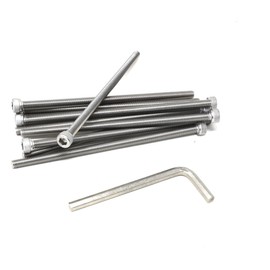 iexcell 10 Pcs M6 x 130mm Thread Pitch 1 mm Stainless Steel 304 Hex Socket Head Cap Screws Bolts Kit