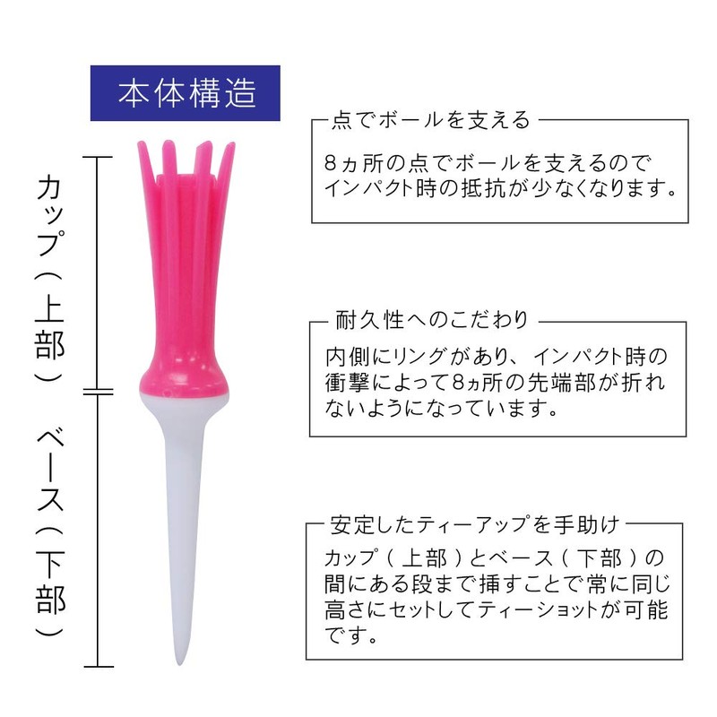 Daiya Golf TE-410 Aero Spark Tee, Semi-Long