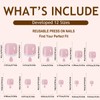 French Fake Toe Nails Set, Press on Nails for Toe,