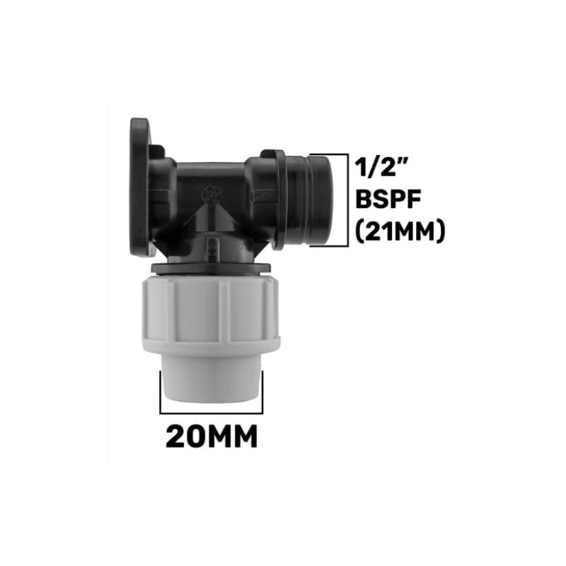 Wall Flange Kit 20mm MDPE - Designed for Secure and