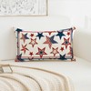 HOMFREEST 4th of July Pillow Covers 12x20 Inch Red White