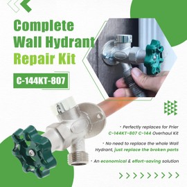 C-144KT-807 Wall Hydrant Complete Service Kit - Replace for Prier C-144KT-807 Anti-Siphon Freezeless Faucet Repair Kit - fit for Prier C-144 C-244 Series Wall Hydrants | usvehj