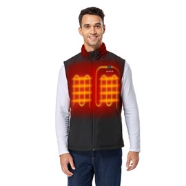 ORORO Men's Heated Golf Vest with Zip-off Sleeves, Lightweight Heated Golf Jacket with Battery (Black, XL)