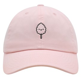 JPAK Cotton Candy Premium Dad Hat Embroidered Cotton Baseball Cap Foodie Light Pink