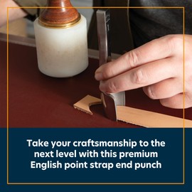 Weaver Leather Supply English Point Leather Punch Tool, Hand-Forged Steel Hand Punches for Easy Edging, Cutting Tool for Belt Ends and More