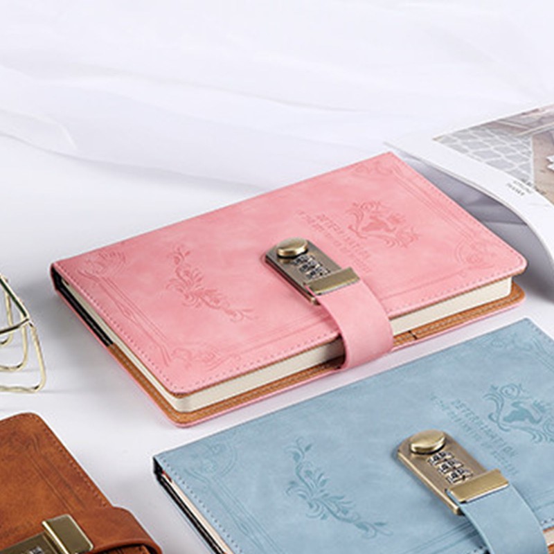 Lock Journal Safe Reliable Waterproof Artificial PU Leather Password Lock