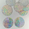MajorCrafts 30mm 30g 130pcs Holographic Large Round PVC Sequins (Silver)