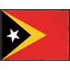 Blechschild Flagge Osttimors 40x30 cm Retro Flag East Timor Deko