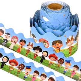 65.6Ft Diversity Bulletin Board Border Diverse Children Bulletin Border Trim All are Welcome Classroom Bulletin Board Border for Blackboard Wall Decorations