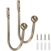 Harrms Curtain Holdbacks 2pcs, Brass Curtain Hold Backs Metal Tie