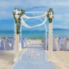 KOLHGNSE White Wedding Arch Stand, Heavy Duty Square Metal Backdrop
