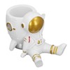 Astronaut Pencil Pen Cup Synthetic Resin Spaceman Figurine Desk Pen
