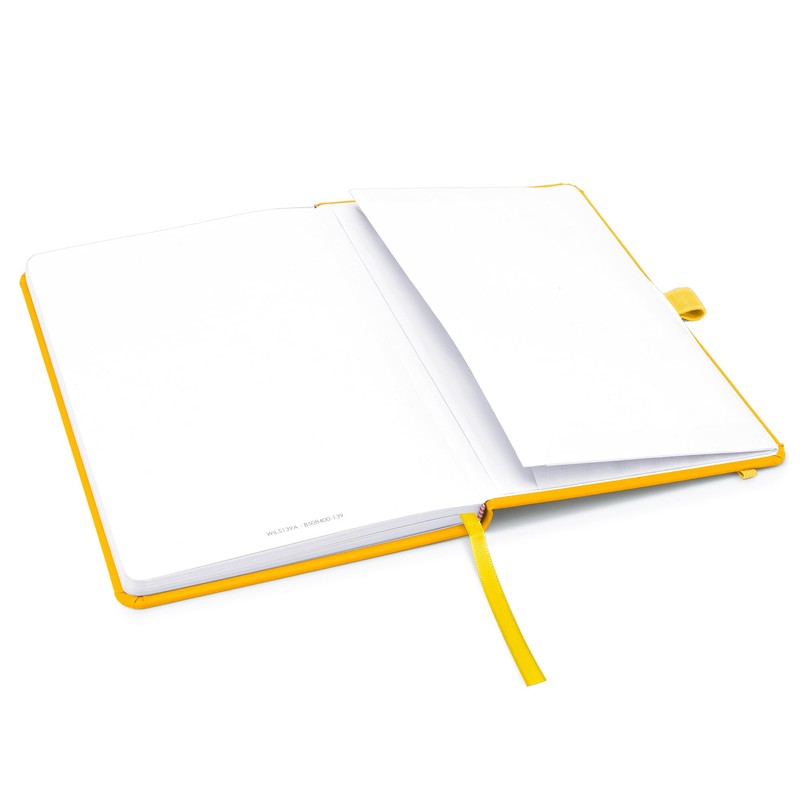 Notes London Plain Page A5 Notebook, White Unlined Blank Pages,