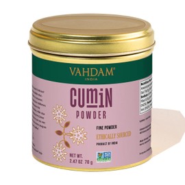 VAHDAM, Cumin Powder (2.47oz/70g) 100% Raw Whole Cumin Ground (Cuminum Cyminum L.) Adds Flavor and Taste | Direct from Source