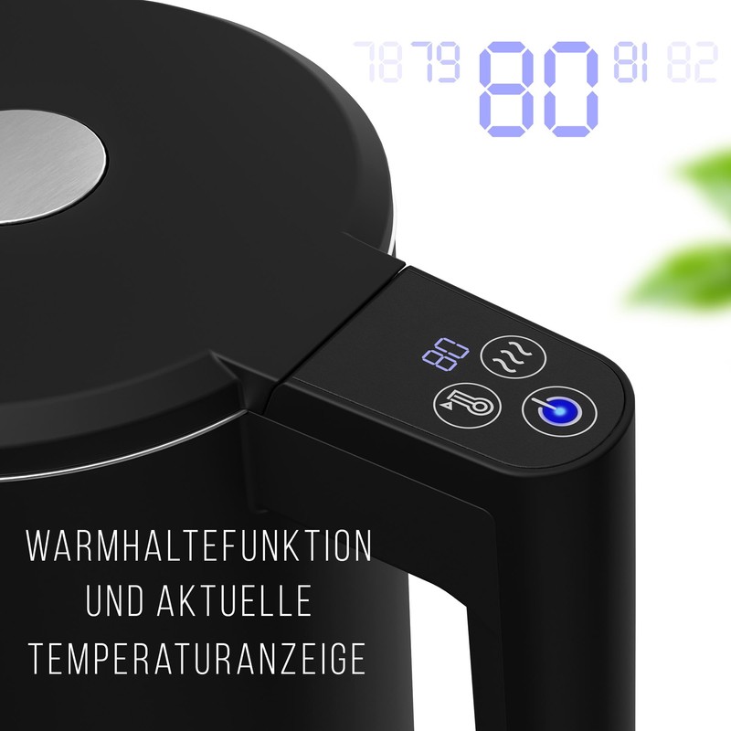 Balter WK-4-Touch Stainless Steel Kettle with Temperature Setting, 40 °C