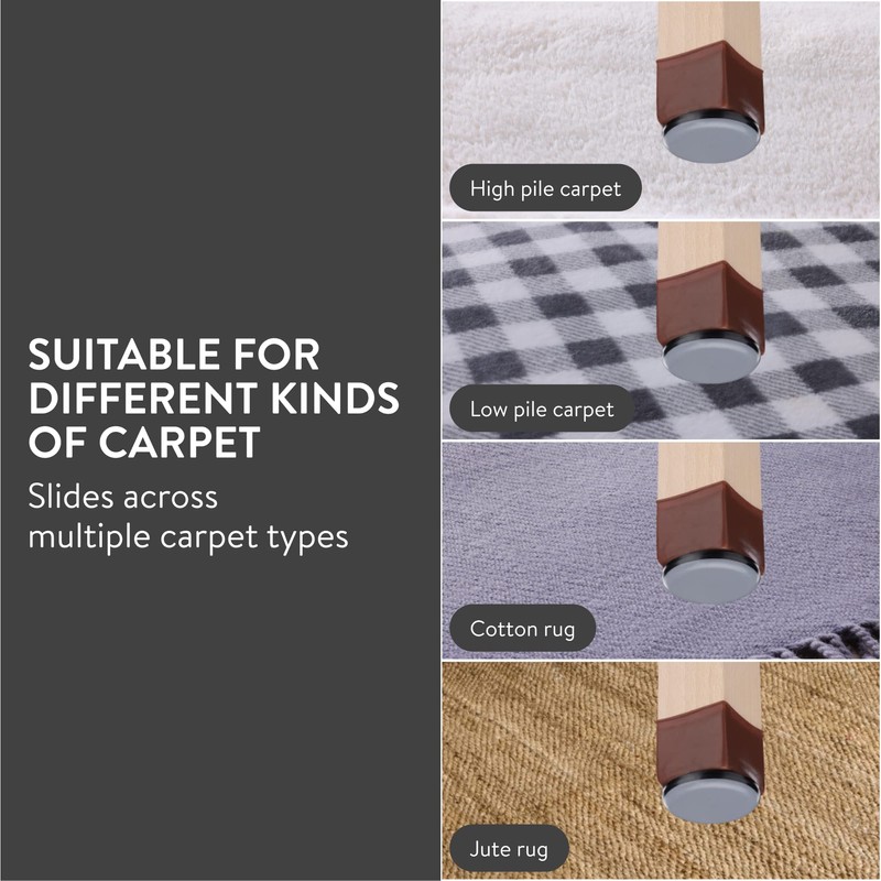 Chair Leg Sliders for Carpet - Upgrade - XL -