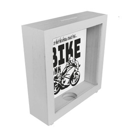 Bike Bank Frame Money Box Made of Wood in Black on the Theme of Motorcycle Buying and Motorcycling Beautiful Money Box Gift for Money Foxes Who Like a Biker's Dreams or