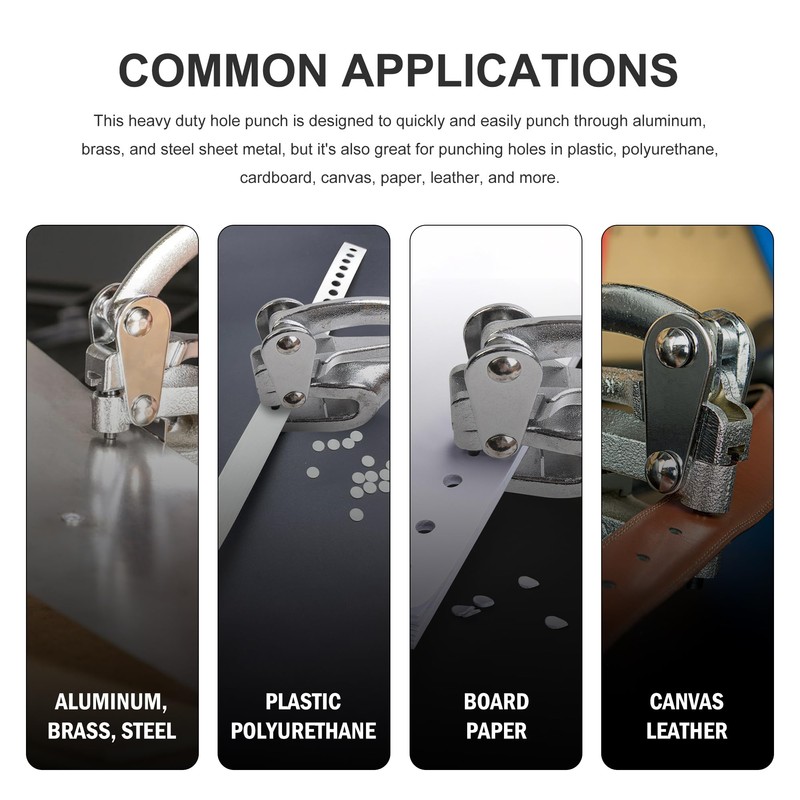 Power Punch Heavy Duty Hole Punch Set, Cr-V 3/32" x