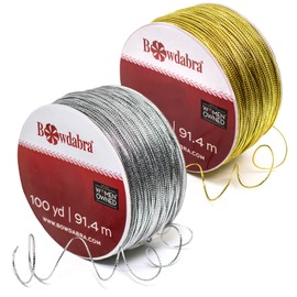 Morex Ribbon Bowdabra Combo - 400 ft Wire, 200 ft Gold and 200 ft Silver, Bow Wire
