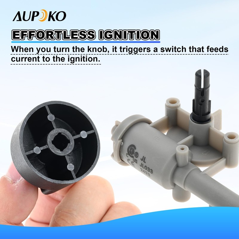 Aupoko 3 Outlet Rotary Piezo Ignitor with Knob, Replacement for