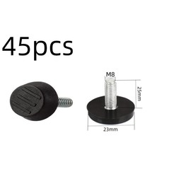 Naisfei Pack of 45 Adjustable Furniture Feet, Adjustable Foot, Screw Feet, Furniture Levelling Feet, M8 x 25 mm, Thread Feet, Levelling Foot for Furniture, Feet, Chair, Table