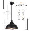 COTTMIC Black Dome Pendant Light 3 Pack, Farmhouse Pendant Lights