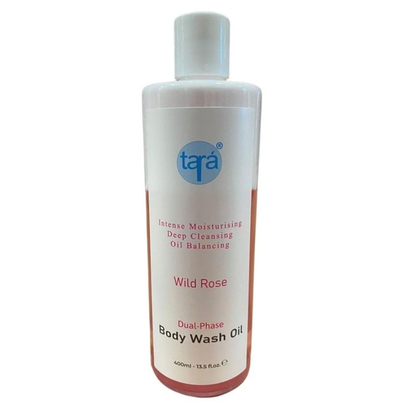 Tara Natural Dual-Phase Body Wash Oil - Wild Rose- 400ml | Intense Moisturing, Deep Cleansing & Oil Balancing