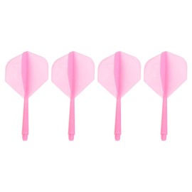 PATIKIL Integrated Dart Shaft & Flights, Lightweight Dart Flight Set, Pink, Pack of 4