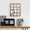 MyGift 9 Compartment Vintage Solid Wood Shadow Box, Wall Mountable