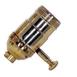 Satco 80-1044 Full Range Turn Knob Dimmer Socket, Color