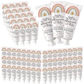 Yaryang 48 Pcs Valentine's Day Employee Appreciation Gifts Bulk Travel Rainbow Body Lotion Inspirational Thank You Team Office Gift Mini Body Cream for Valentine's Day Women Coworker Staff