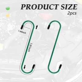 YGDMD 2PCS Brake Caliper Hangers,Durable Brake Caliper Hooks with Rubber Caps for Brakes Pad Replacement,Universal Automotive Tools Brakes Calipers Compression Tool for Most Car (Green, 2PCS)