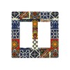 Mystic Aesthetic Blue/Red Boho Sun Moon Tile 2 Gang Double