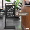 Ilyapa Metal Double Sided Swinging Chalkboard Sign - 18x43 in,
