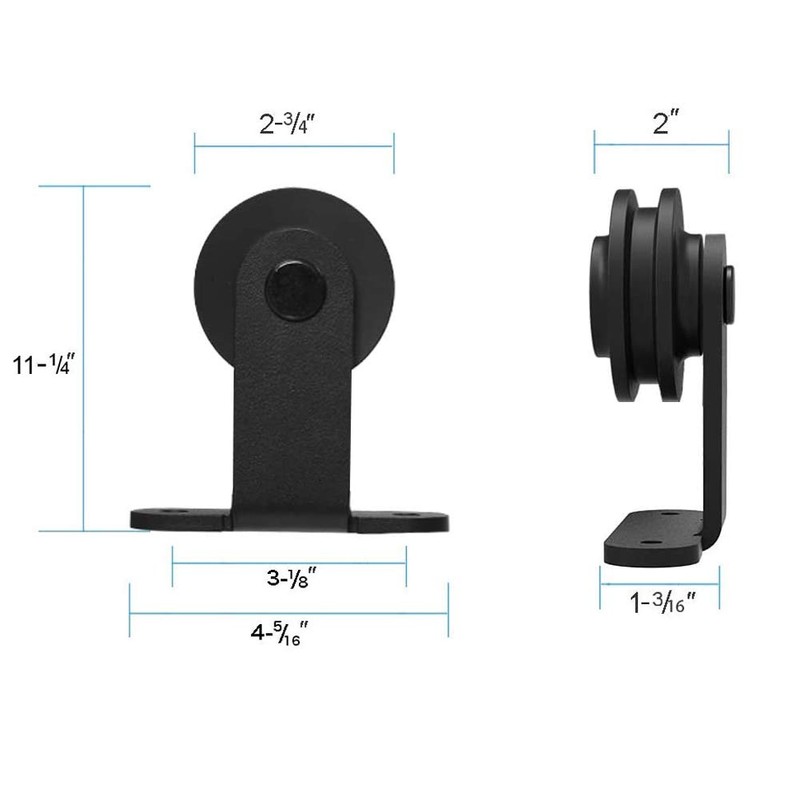 CCJH 16FT Sliding Track Double Barn Door Hardware Kit,Heavy Duty,T-Shaped