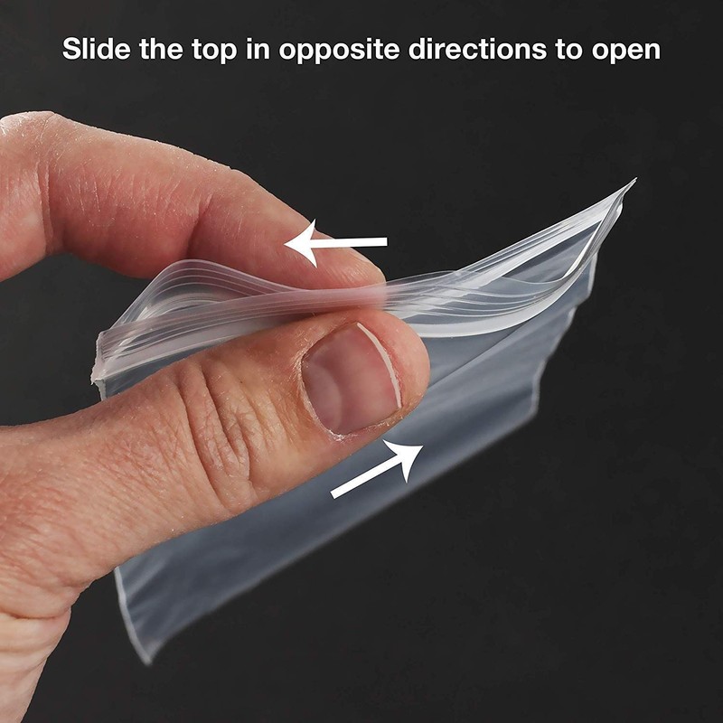 Grip Seal Bags Resealable Clear Plastic Zip Lock Polythene Bag