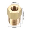 uxcell Brass Pipe fitting, 1/2 SAE Flare Male 1/4 SAE