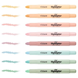 YISAN Bible Highlighter, Dry Highlighter,No Bleed Highlighter Marker Pens, 8 Pastel Colors,70627