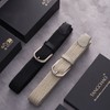 TANGCHAO 2 Pieces Fabric Belt, Stretch Belt, Elastic Braided Belt,