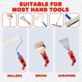 Multi-Angle Paint Brush Extender Holder, Painting Roller Extension Pole Attachmentsfor High Ceiling, Universal Extendable Paint Brush Extender Tool fits Most Rollers, Brushes, Scrapers