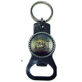 Custom Praying Cowboy Church Key Chain Bottle Opener