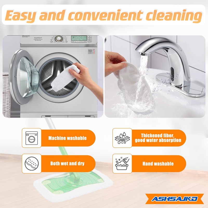 4 Pack Reusable Mop Refill Pad Suitable for Swiffer Sweeper