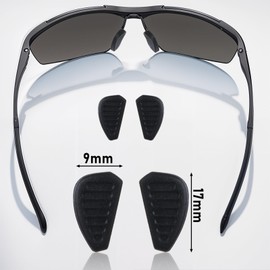 6PCS Eyeglasses Slip on Nose Pads, Sunglass Nose Pads Replacement, 17mm Eyeglass Nose Pads Anti Slip for Men and Women Sunglasses Glasses Non-Slip Nose Pads